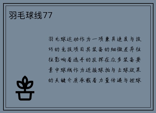 羽毛球线77